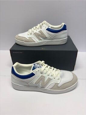 New Balance Men’s White & Blue Low-Top Sneakers / no original box
